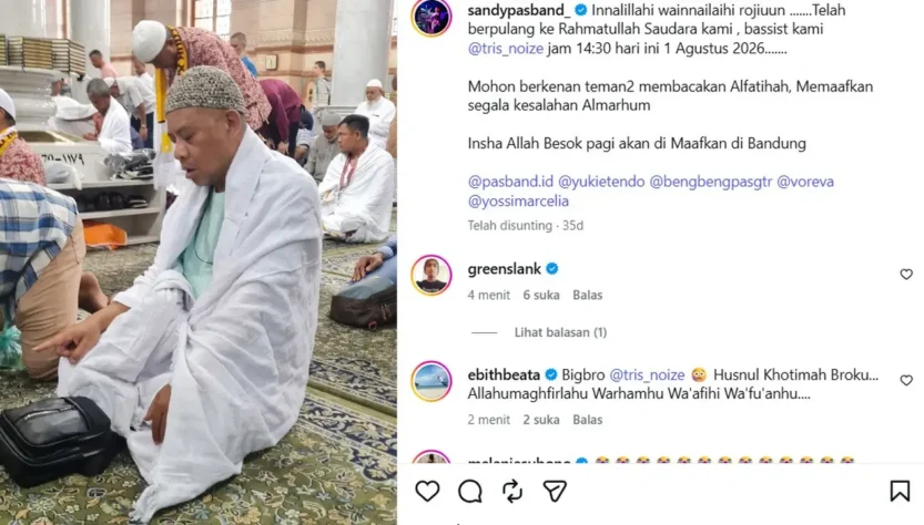 Trisno Bassist Pas Band Meninggal Dunia, Sahabat Mohon Doa untuk Mendiang